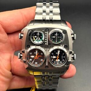Invicta Aviator ZULU TIME 49605 Men’s Stainless Steel 50 mm Watch NIBWT